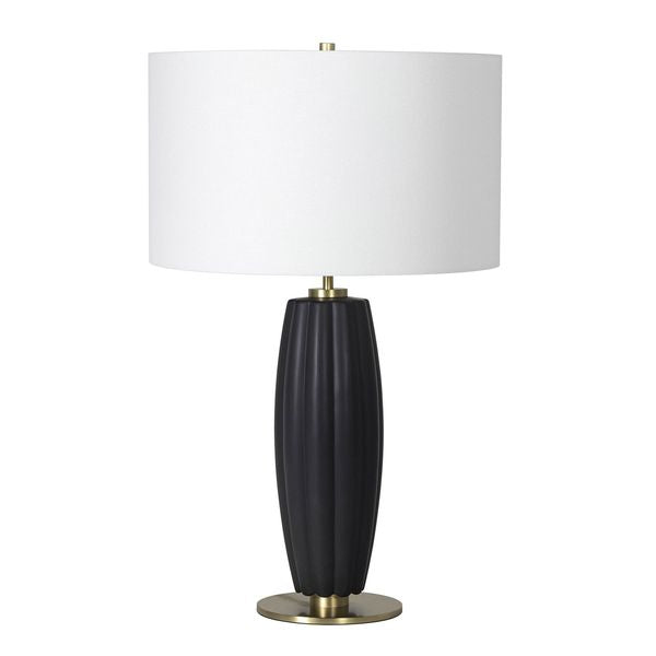 Lampe de table ceramique Crocus, Noir