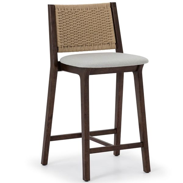 Tabouret de bar Lume, Noyer Clair, Lot de 2