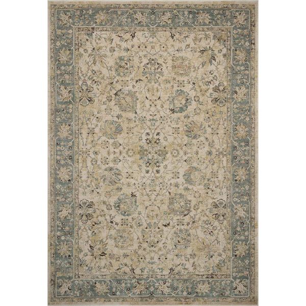 Tapis Briar BRR-05 Loloi, Ivoire Ancien/Bleu